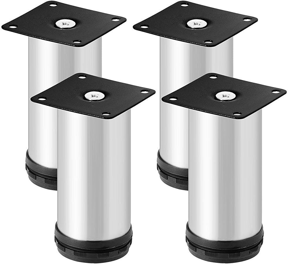 MEETOZ Furniture Legs 2″ Stainless Steel Kitchen Sofa Adjustable Feet