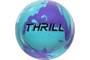 MOTIV Max Thrill Hybrid Bowling Ball | Huge Value and Performance | Sky Blue Solid with Purple Pearl | Available in 10-16 pounds