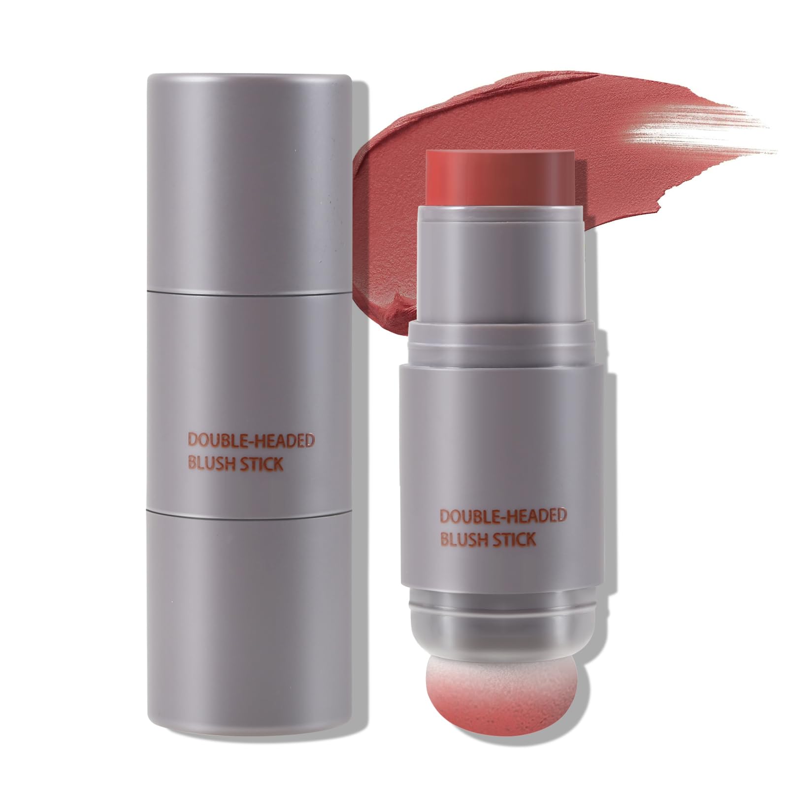 Boobeen Cream Blush Stick, Double-head, Lightweight Long-lasting Color Natural Blush Makeup Stick, Multi Face Blush for Cheek, Lip and Eye, Dewy Finish for All Skin Tones