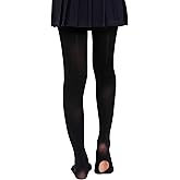 EVERSWE 2 Pairs Pack Women's Ballet Tights Ultra Soft Dance Leggings, Ladies' Convertible Transition Dance Tights