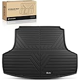 YHTAUTO Cargo Mat Compatible with Kia K5 2021-2026 (FWD) & Hyundai Sonata 2020-2026 (5 Seats), TPE Floor Liners All-Weather Protection Custom Fit, Cargo Mat, Black
