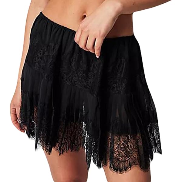épine lace asymmetry frill skirt Asymmetrical Tiered Lace Skirt – Haven