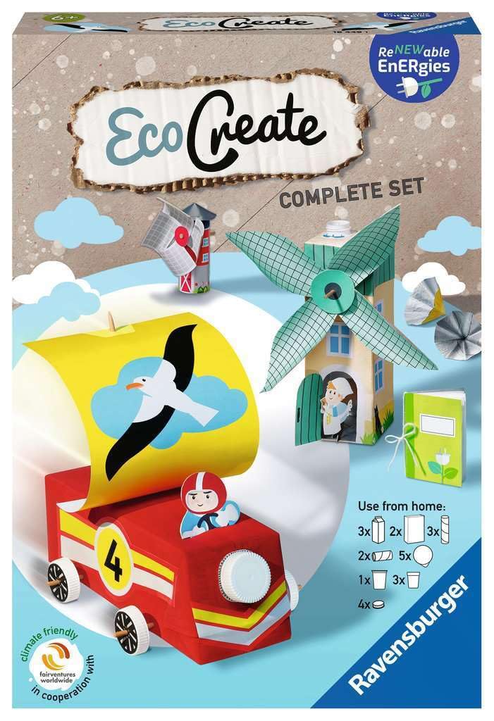 Ravensburger EcoCreate 18449 Renewable Energies DIY Craft Set for Children from 6 Years