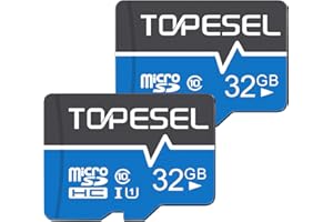 TOPESEL 32GB Micro SD Card 2 Pack Memory Cards Micro SDHC UHS-I TF Card Class 10 for Camera/Drone/Dash Cam(2 Pack U1 32GB)