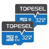 TOPESEL 32GB Micro SD Card 2 Pack Memory Cards Micro SDHC UHS-I TF Card Class 10 for Camera/Drone/Dash Cam(2 Pack U1 32GB)
