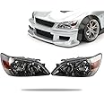 JX RACING · PERFORMANCE · ACCESSORIES New Non HID Headlights Headlamp Halogen Set Compatible with Toyota Altezza/Lexus 01-05 IS300