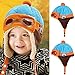 Fullkang Baby Boys Earflap Hat, Winter Warm Pilot Aviator Crochet Caps (Blue)