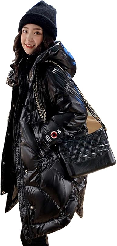 black hooded winter coat womens