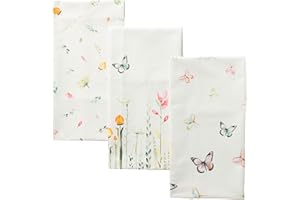 Maison d' Hermine Kitchen Towels Set of 3 100% Cotton 27.50" x 20" Reusable Cloth Tea Dish Towels Absorbent with Hanging Loop