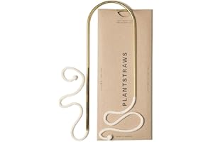 Plantstraws Beautiful Self-Watering Wick System for Effortless Plant Care, Automatic Drip Irrigation, Sustainable & Stylish Scandinavian Design, Ideal for House Plants (M, Brass Patina)