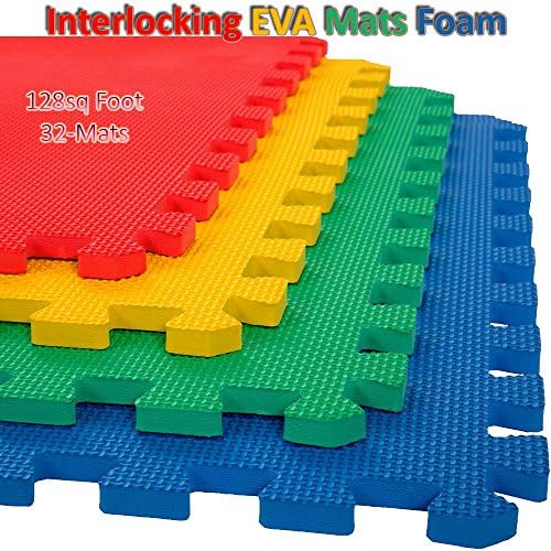 CosySpace Foam Play Mat - 1.2cm Thick Soft EVA Interlocking Foam Floor Mats Children Yoga Exercise Multi Colour Jigsaw Puzzle Blocking Board Kids Playmats Tiles playmats Foam Play
