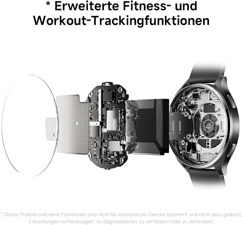 Watch 2 Smartwatch, 1,43" AMOLED Display mit Always-On-Funktion, Schlaf-, Puls- und Sport-Tracking, Wear OS by Google, Silber