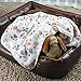 Sunlilee Paw Print Thick Warm Fleece Soft Pet Blanket Dog Puppy Sleep Beds Mat Pet Cat Cushion (Beige,Small)