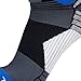 Pure Athlete Compression Ski Socks Merino Wool – Thermal Warm Socks for Skiing, Snowboarding, OTC (1 Pair - Black/Blue, Large)