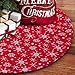 S-DEAL 48 Inches Christmas Tree Skirt Double Layers Red and White Snow Carpet for Party Holiday Decorations Xmas Ornaments