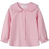 Mud Kingdom Little Girls Corduroy Shirt Button Down Long Sleeve Lace Collar