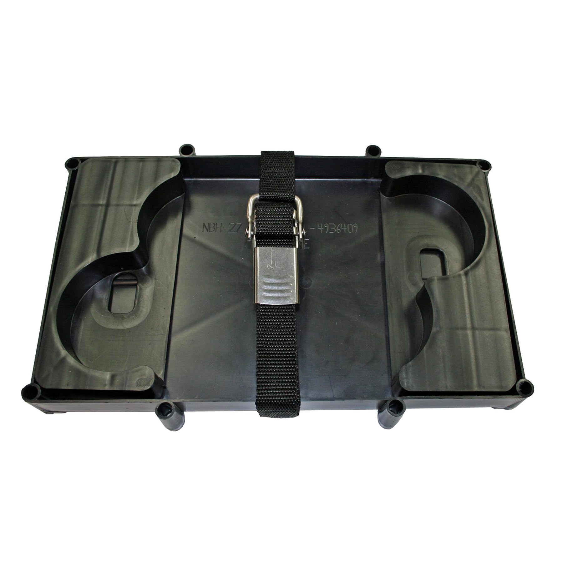 Photo 1 of T-H Marine Optima Battery D27M and D31M Series Tray Holder with Poly Strap - Rugged Replacement Battery Box is UV and Corrosion Resistant - 8 Mounting Slots