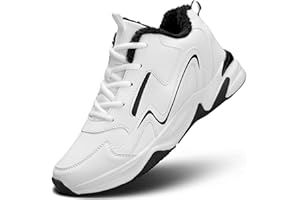 Pozvnn Mens Winter Trekking Snow Boots Water Resistant Shoes Anti-Slip Fully Fur Lined Casual Lightweight Hiking Boot Warm Waterproof Lightweight Outdoor Sneakers Winter Shoes