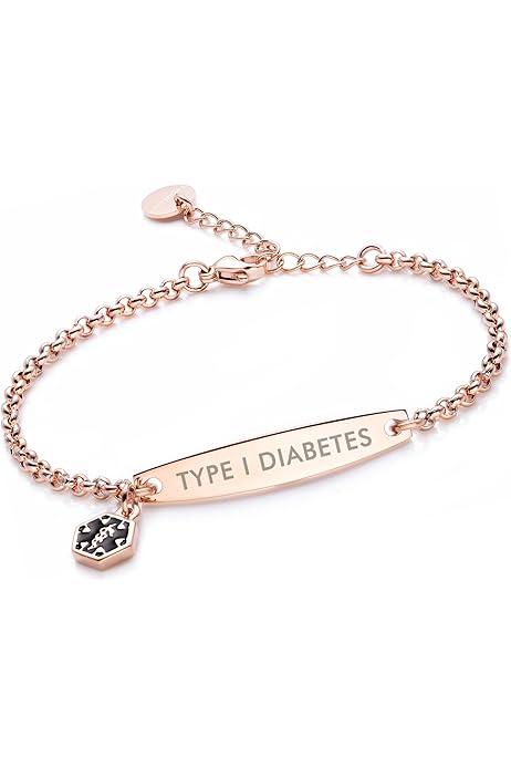 Rose Gold Medical ID Bracelet - Emergency Medical Alert Jewelry For Women & Men