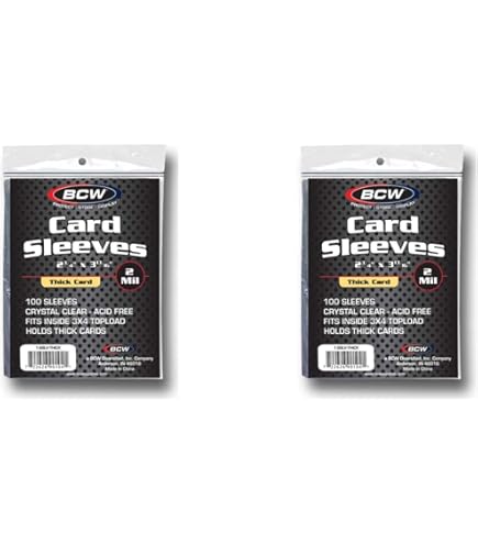 Amazon.com: BCW Thick Card Sleeves 2 3/4 X 3 3/4 100 Pack : Toys & Games