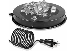 COICOTTC Chicken Water Heater for Winter, 110Watt Thermostat Heated Poultry Waterer Base with 9.8ft Power Cord,Suitable for Plastic/Metal Poultry Waterer(Black, 11INCH-1PACK)