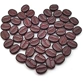 Rgontar 50 Pcs Resin Coffee Beans Simulation Mini Coffee Beans Decor
