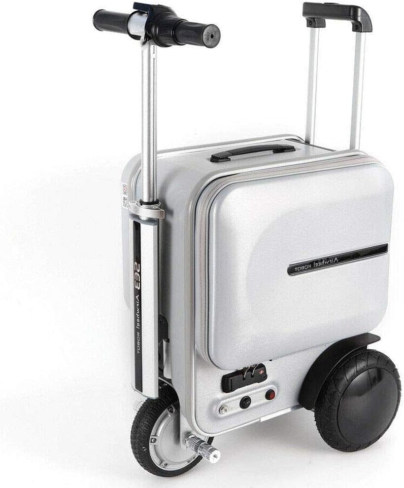 Charmstep Electric Suitcase Scooter 29.3L, SE3 Coded Lock Smart Riding Carry Luggage Travel Carry Luggage for Travel Storage Case for School Airport Outdoor (Black/Silver)