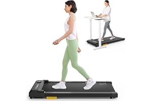 UREVO Smart Walking Pad, Standing Desk Treadmill with Double Shock Absorption, Quiet Operation, Workout APP with Track Insights and MIIT Mode, Plug and Play, Remote or APP Control for Home Office