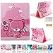 iPad 2/3/4 Case, Dteck(TM) Cartoon Cute Pattern PU Leather Flip Wallet Case with [Cards Slots&Money Holder] for Apple iPad 2/ iPad 3 / iPad 4 9.7 Inch (01 Pink Bear)