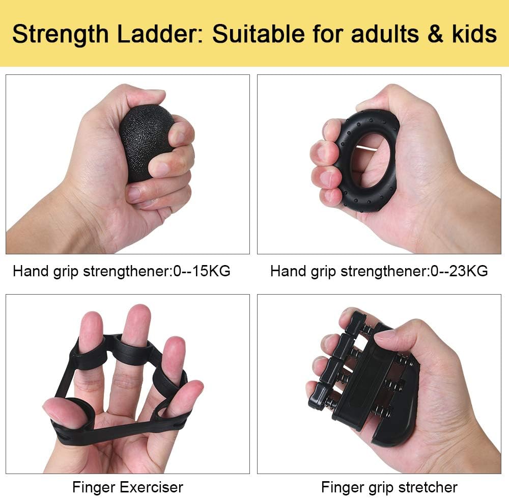Vicloon Hand Grips Strengthener,5 Pack Adjustable Resistance 11-132Lbs (5-60kg) Forearm Strengthener with Counter - Image 5