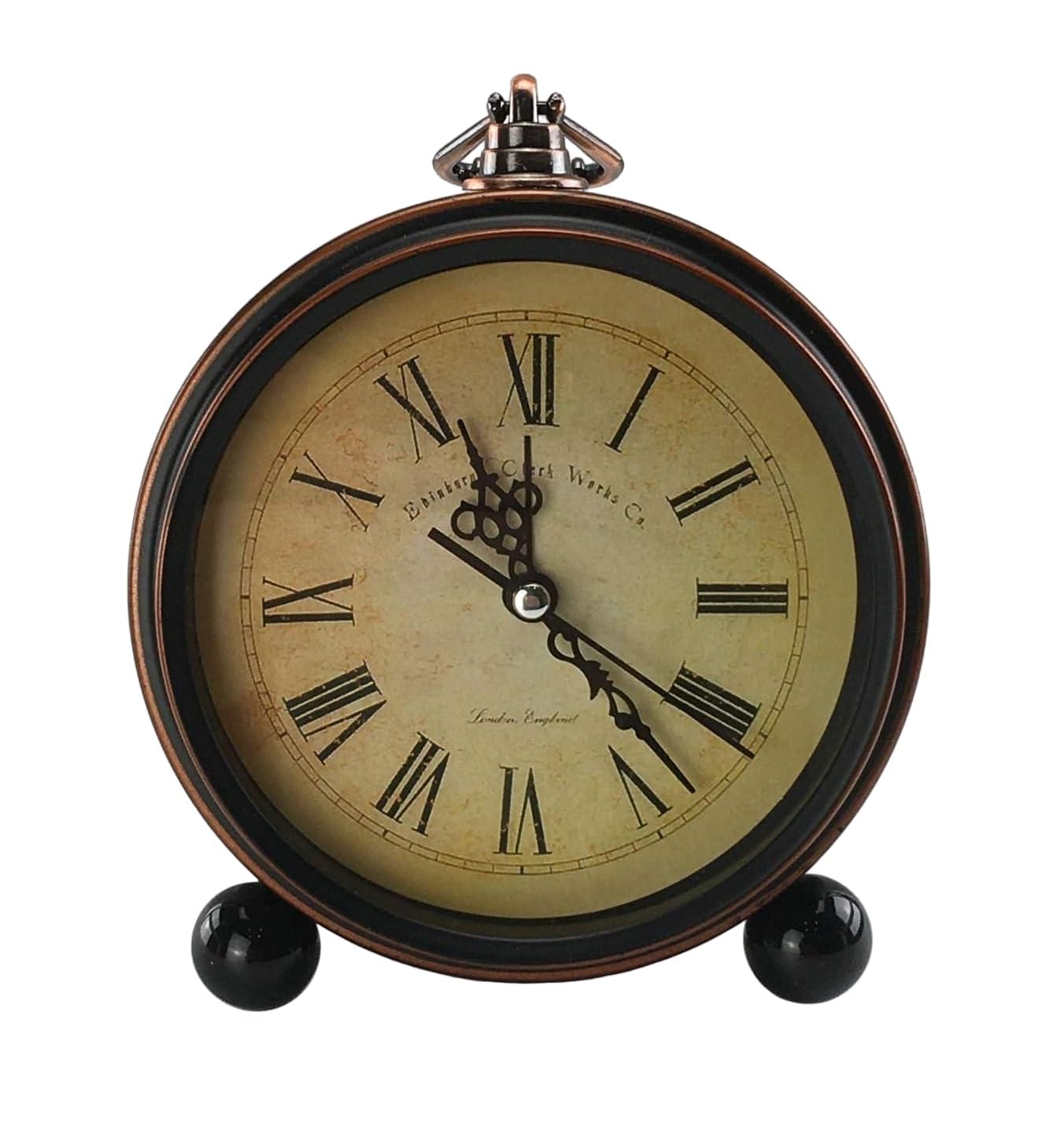 GMMH Desk Clock Nostalgic Antique Vintage Retro Metal Grandfather Clock Design