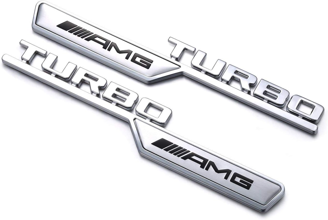 YIKA AMG TURBO leaf plate refitting 3D Car Logo decoration for Mercedes benz (2 Pcs)
