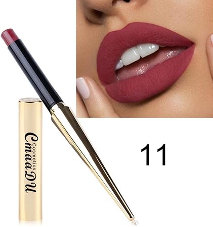 Weblatm Cmaadu Femmes Dor Rouge à Lèvres Imperméable Mat