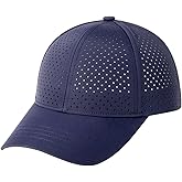 FEINION Men Summer Adjustable Performance Hat Breathable Snapback Laser Perforated Mesh Baseball Cap