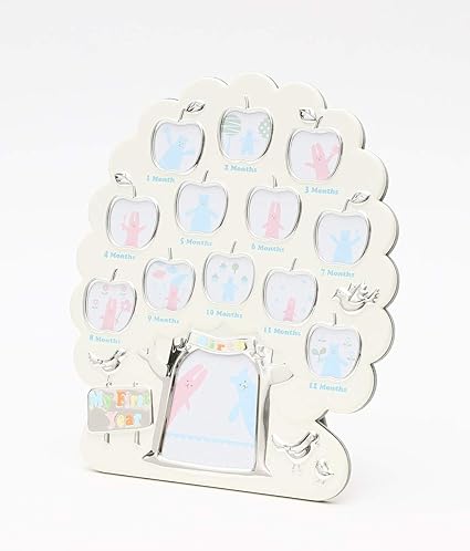 Amazon アフタヌーンティー リビング Afternoontea Living ベビーフォトフレーム 写真立て マイ ファーストイヤー フォトフレーム アイボリー ベビーフォトフレーム 写真立て ベビー マタニティ 通販
