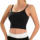 ECOPARTY Wirefree Padded Yoga Sports Bra for Women - Moisture Wicking Quick Dry Workout Crop Tank Camisole