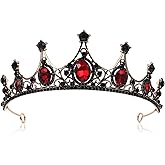 Beaupretty Black Tiaras for Women Bridal Crown Headband Black Crystal Wedding Tiara Party Decorative for Halloween Birthday Prom