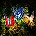 Solar Garden Lights,Solar Lights Outdoor Decorative, Qualife 3 Pack Butterfly Garden,Solar Butterfly Lights,Best Garden Decor,Solar Decorative Lights for Housewarming,Yard Art,Patio Decor.