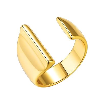 Adjustable Gold Initial Letter Open Ring for Women Egypt Ubuy