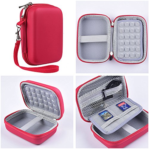 Katia Printer Accessories Bundle set for HP Sprocket Portable Photo Printer, X7N07A, Print Social Media Photos on 2x3 Sticky with Hard Shell Case, Calendar Album, Frames, 2x3 Stickers - Red