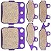 Scitoo Front and Rear Carton Brake Pads Fit 04 05 for Yamaha YFZ450 S/T