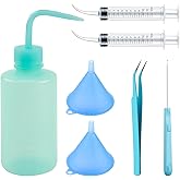 SyhirNmly Snow Globe Tumbler Kit Supplies,Glitter Snowglobe Tumbler Supplies with Squeeze Bottle Funnel Bent Syringe Tweezer Cone Needle Snow Globe Kit Glitter Cup Craft Tools,Custom Crafts (Blue)