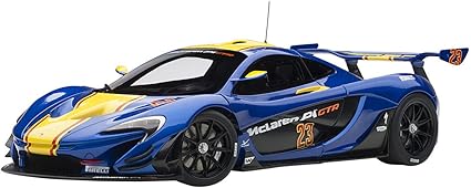 Amazon Com Autoart 1 18 Mclaren P1 Gtr Blue Yellow Pvc Toys