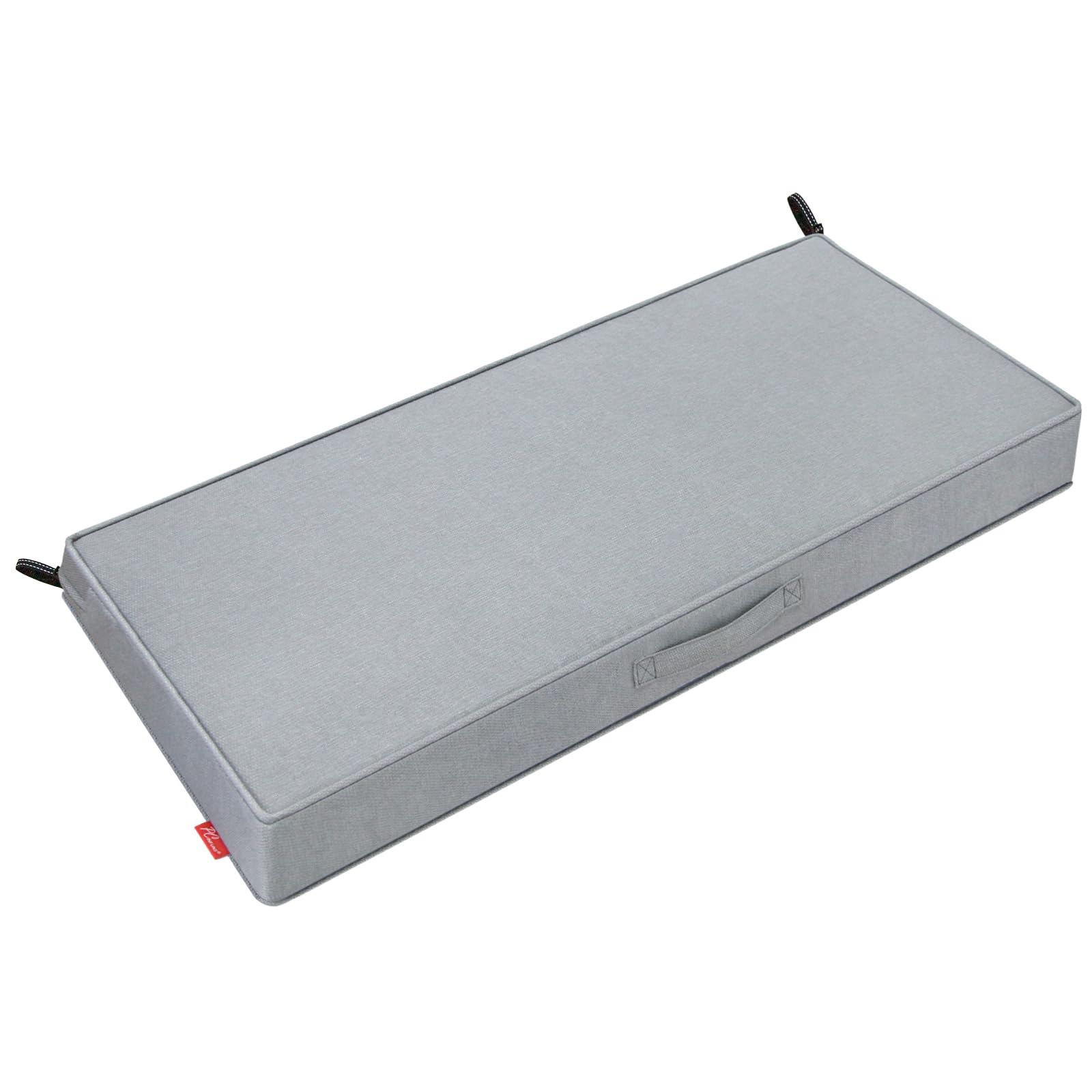 Photo 1 of Pcinfuns Outdoor Bench Cushions 48 x 18 Inch Water-Resistant Chair Cushion for Patio Furniture with Fade Resistant and Removable Cover with Handle & Adjustable Straps for Patio,Yard,Light Grey