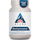Ayush Herbs BioGymnema, Metabolic Vitamin &amp; Herb Blend, 90 Servings | Metabolic Health Supplement for Women &amp; Men with Biotin, Berberine, Bitter Melon &amp; Gymnema, Nutrient Support