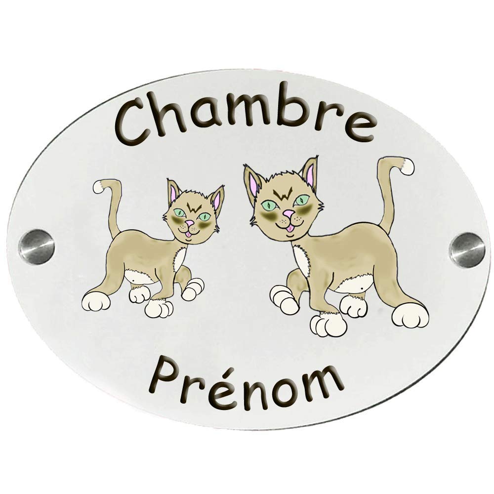 Plaque De Porte Chat Emma A Personnaliser Avec Prenom Exemple Emma Amazon Fr Handmade