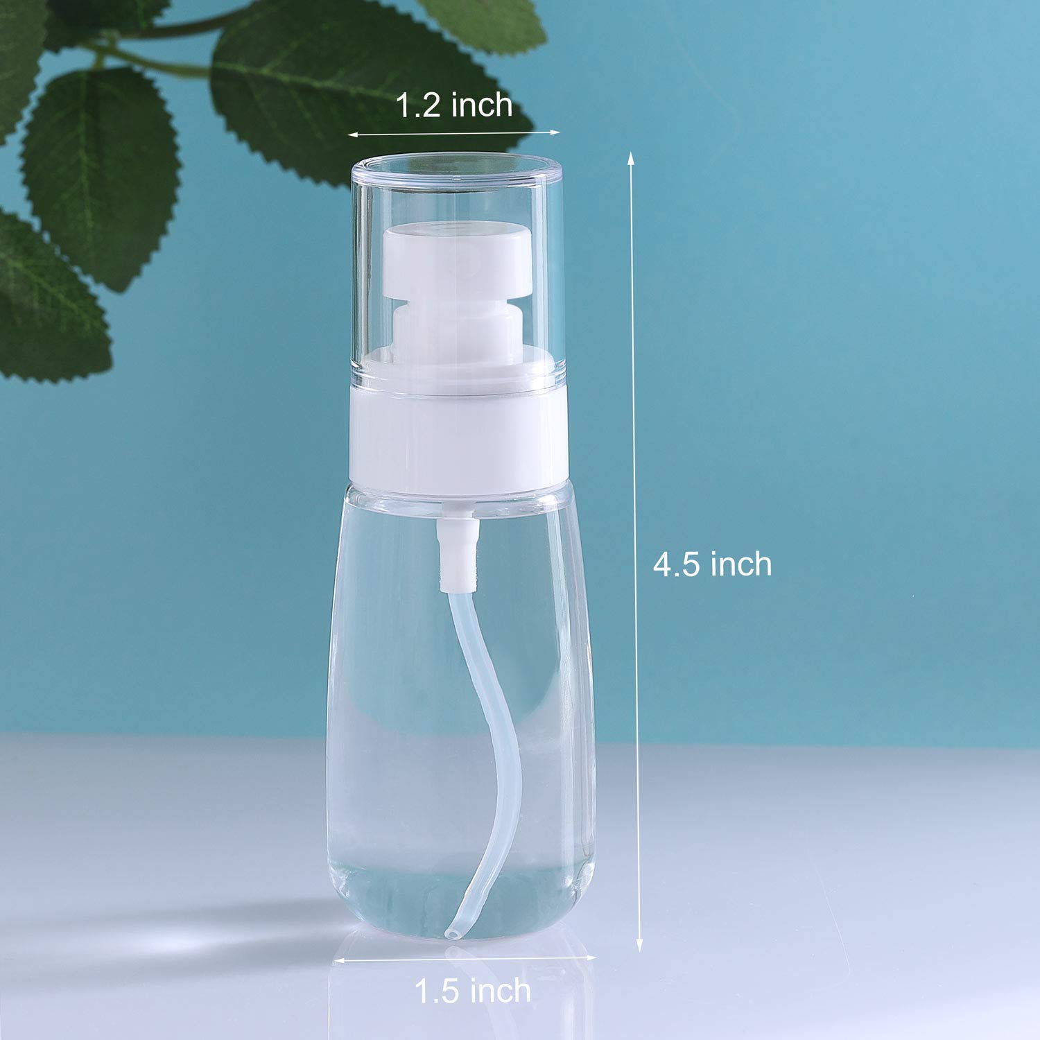 6 Packs Empty Spray Bottles, 2oz /60ml Travel Fine Clear Mist Bottle Small Refillable Cosmetic Sprayer for Essential Oils Skincare Lotion Perfume : Beauty