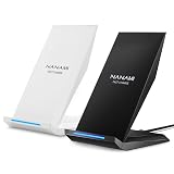 Fast Wireless Charger, [2 Pack] NANAMI Qi Certified Wireless Charging Stand for iPhone 17/17 Air/17 Pro/17 Pro Max/16/15/14/13/12,10W for Samsung Galaxy S25/S25+/S25 Ultra/S24/S23/S22, Pixel 6/5/4XL