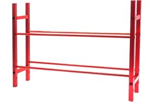 SHAREGOO Share Goo RC Car Metal Tire Rack Wheel Tyre Storage Shelf Compatible with Traxxas TRX-4 Axial SCX10 D90 RC Crawler Car 1.9inch 2.2inch Wheel Rim (Red)