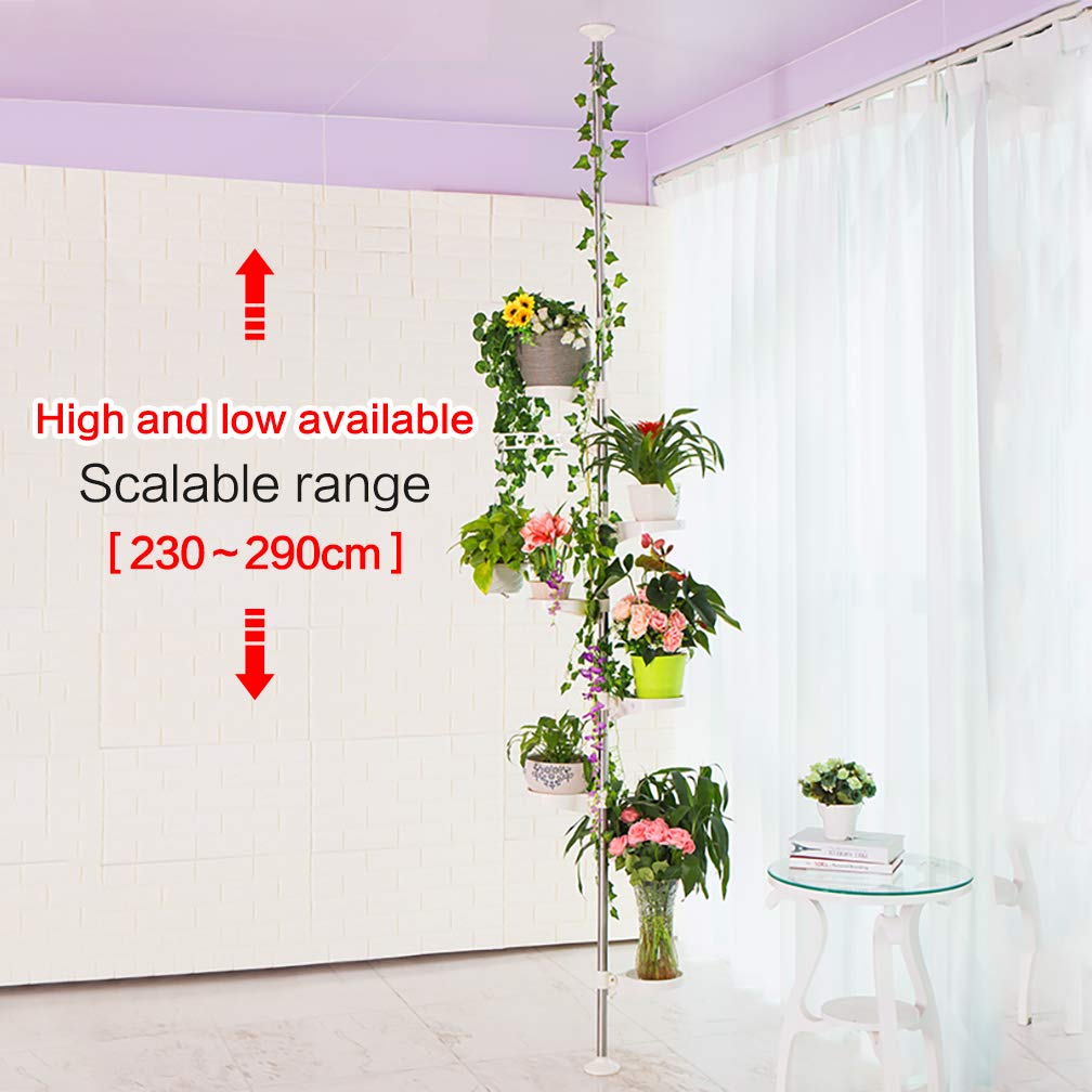 Hershii 7 Layer Tension Pole Plant Stand Indoor Decorative Metal